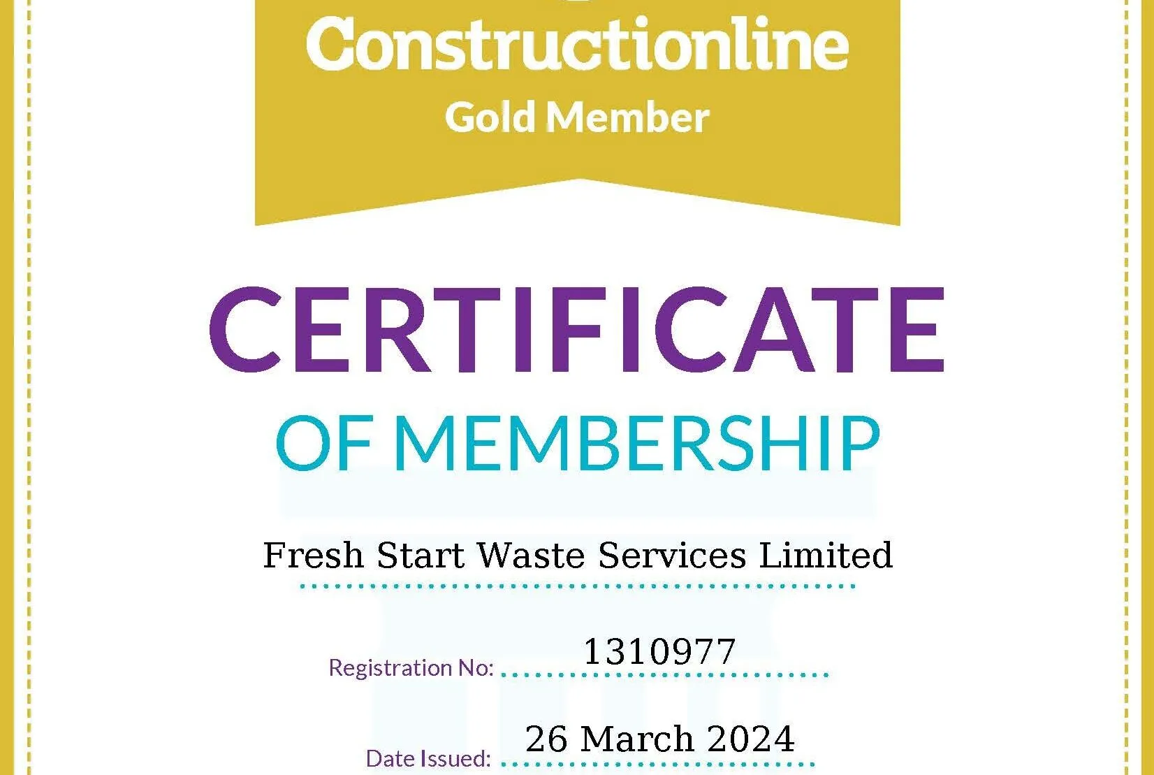 Gold Member Constructiononline FS Waste